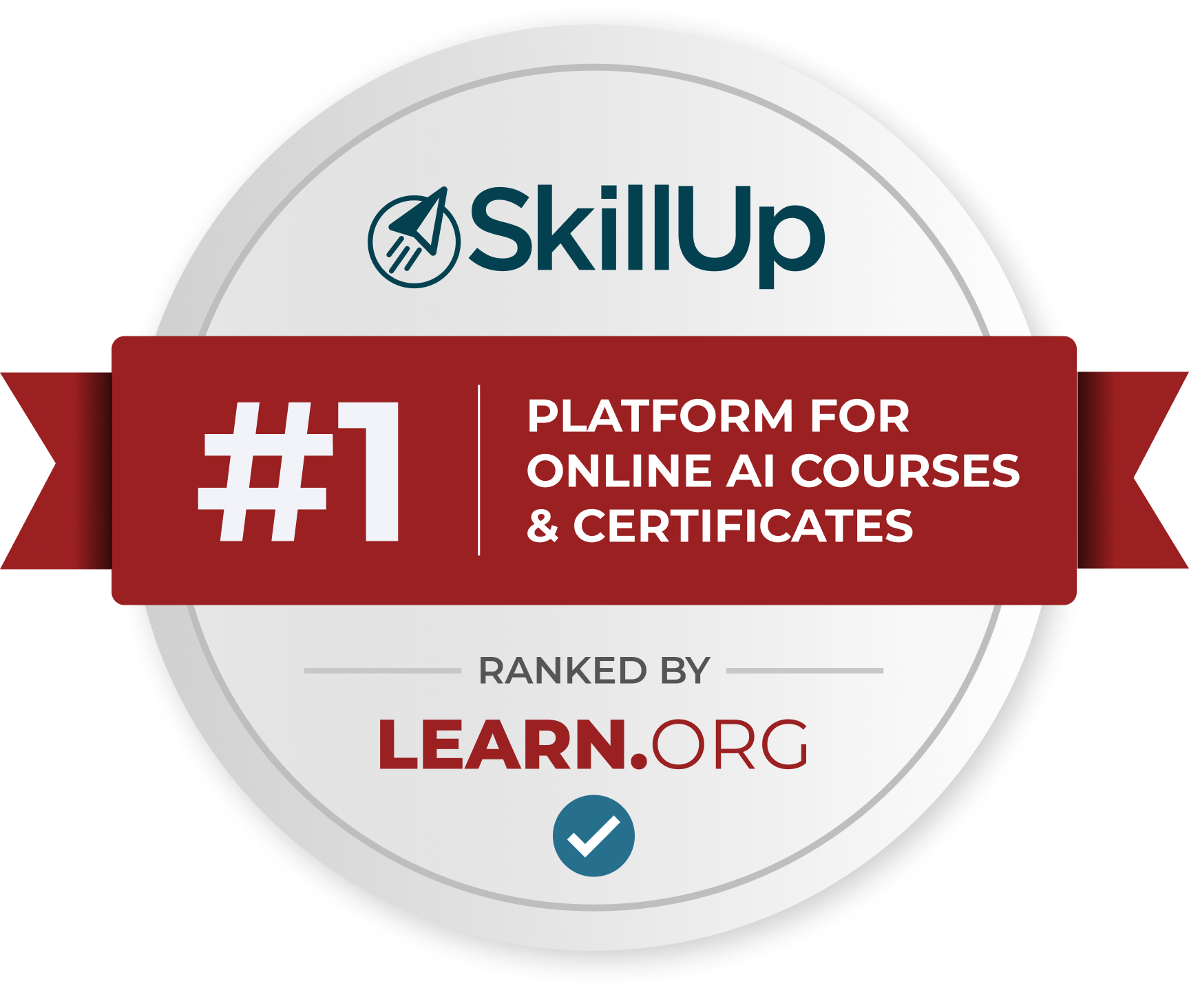 Learn.org award badge: number one platform for online AI courses and certificates